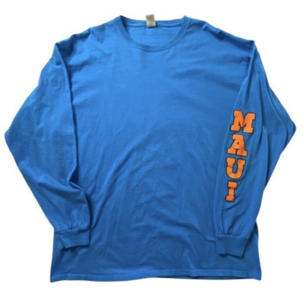Maui Hawaii Pullover Jersey Mens XL Long Sleeve Graphic Shirt - Picture 7 of 9